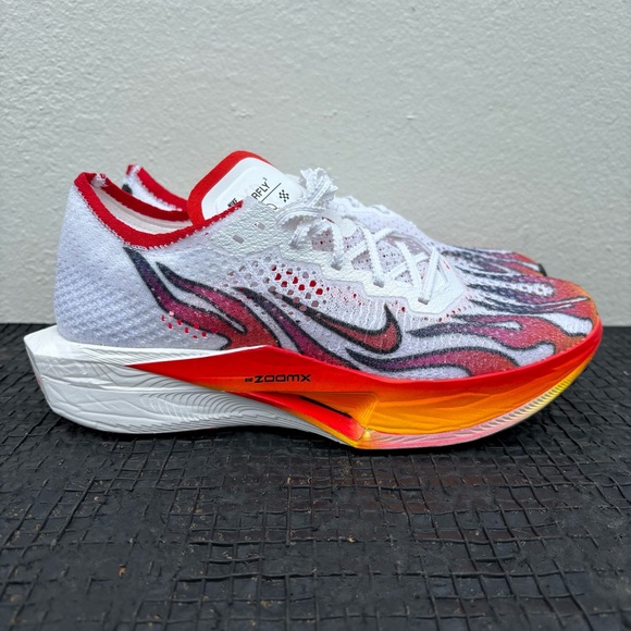 Nike ZoomX Vaporfly Next% 3 FK Flyknit Ekiden Pack White-Red Mens 9 HQ3504-100